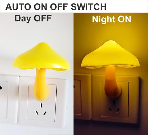 AUSAYE 2Pack Mushroom Night Light Plug in Lamp,Led Lights for Adults Kids Baby Children NightLight Wall Decor Lamp Bedroom Bathroom,Toilet,Stairs,Kitchen,Hallway in Kuwait