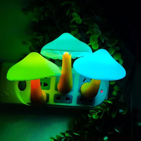 AUSAYE 2Pack Mushroom Night Light Plug in Lamp,Led Lights for Adults Kids Baby Children NightLight Wall Decor Lamp Bedroom Bathroom,Toilet,Stairs,Kitchen,Hallway in Kuwait