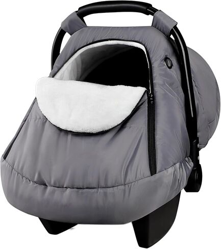 Winter Car Seat Covers for Babies, Carseat Cover Boys, Cozy & Warm Cover, Infant Car Seat Canopy Water Resistant, Universal Cold Weather Shield, Black in Kuwait