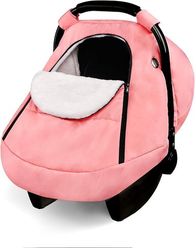 Winter Car Seat Covers for Babies, Carseat Cover Boys, Cozy & Warm Cover, Infant Car Seat Canopy Water Resistant, Universal Cold Weather Shield, Black in Saudi Arabia
