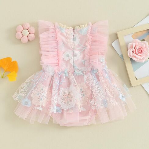 Mubineo Baby Girl Summer Clothes Lace Romper Skirt Dress Princess Outfits Sleeveless Flower Newborn Outfit in Kuwait