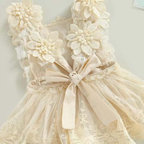 Mubineo Baby Girl Summer Clothes Lace Romper Skirt Dress Princess Outfits Sleeveless Flower Newborn Outfit in Kuwait