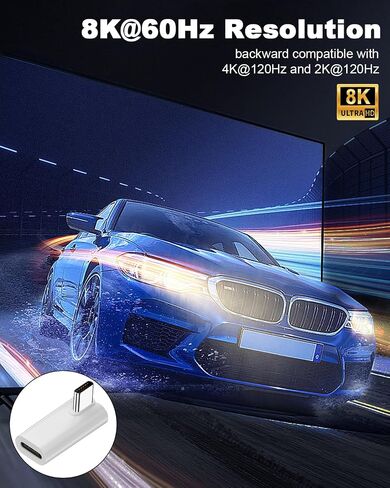 40Gbps Right Angle USB C Adapter, 90 Degree USB C Adapter, 140W Right Angle USB C Male to Female Adapter Suitable for 8K@60Hz for Laptop, Phones and More Type C Devices (4 Pack) in Saudi Arabia