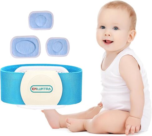 Umbilical Hernia Belt Baby，Breathable Baby Belly Band，Adjustable Newborn Belly Support Band Wrap with 3 Hernia Packs(Movable Pads) in Kuwait