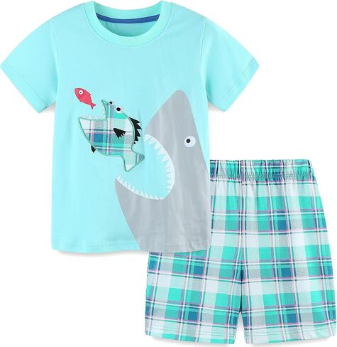 Bumeex Toddler Boy's Short Sleeve T-Shirt and Short Outfit Set 2-7T in Saudi Arabia