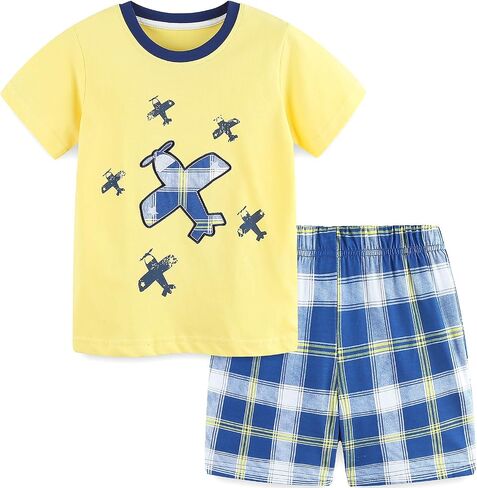 Bumeex Toddler Boy's Short Sleeve T-Shirt and Short Outfit Set 2-7T in Saudi Arabia