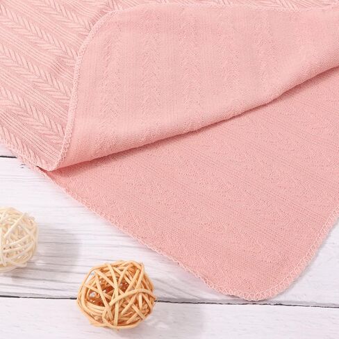 DRESHOW BQUBO Newborn Receiving Blanket Toddler Warm for Girls with Bow Hat and Bow Headband Shower Gift in Kuwait