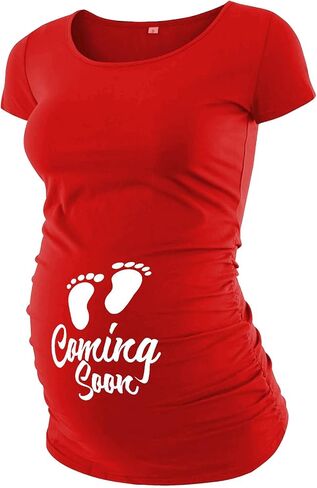Maternity Shirts for Women - Comfortable Graphic Pregnancy Must Have Gifts for Pregnant Mom T-Shirts Tops in Kuwait