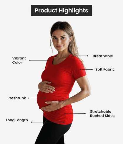 Maternity Shirts for Women - Comfortable Graphic Pregnancy Must Have Gifts for Pregnant Mom T-Shirts Tops in Kuwait