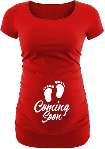 Maternity Shirts for Women - Comfortable Graphic Pregnancy Must Have Gifts for Pregnant Mom T-Shirts Tops in Kuwait