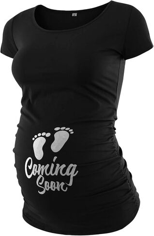 Maternity Shirts for Women - Comfortable Graphic Pregnancy Must Have Gifts for Pregnant Mom T-Shirts Tops in Kuwait