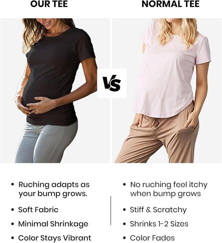 Maternity Shirts for Women - Comfortable Graphic Pregnancy Must Have Gifts for Pregnant Mom T-Shirts Tops in Kuwait