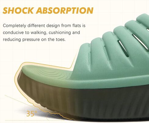 GPOS Womens Recovery Slides Sandals with Orthotic Plantar Fasciitis Relief Comfortable Athletic ladies Sandals with Thick Cushion Sole for Indoor Outdoor in Kuwait