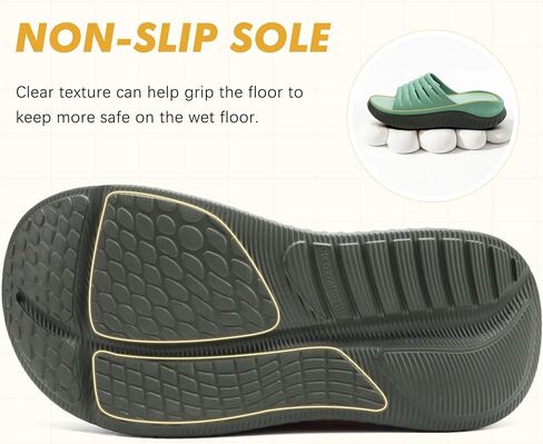 GPOS Womens Recovery Slides Sandals with Orthotic Plantar Fasciitis Relief Comfortable Athletic ladies Sandals with Thick Cushion Sole for Indoor Outdoor in Kuwait