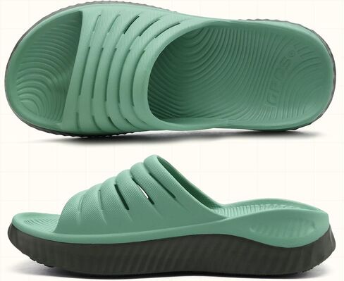 GPOS Womens Recovery Slides Sandals with Orthotic Plantar Fasciitis Relief Comfortable Athletic ladies Sandals with Thick Cushion Sole for Indoor Outdoor in Kuwait