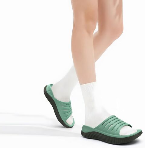 GPOS Womens Recovery Slides Sandals with Orthotic Plantar Fasciitis Relief Comfortable Athletic ladies Sandals with Thick Cushion Sole for Indoor Outdoor in Kuwait