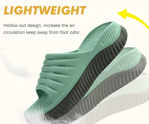 GPOS Womens Recovery Slides Sandals with Orthotic Plantar Fasciitis Relief Comfortable Athletic ladies Sandals with Thick Cushion Sole for Indoor Outdoor in Kuwait