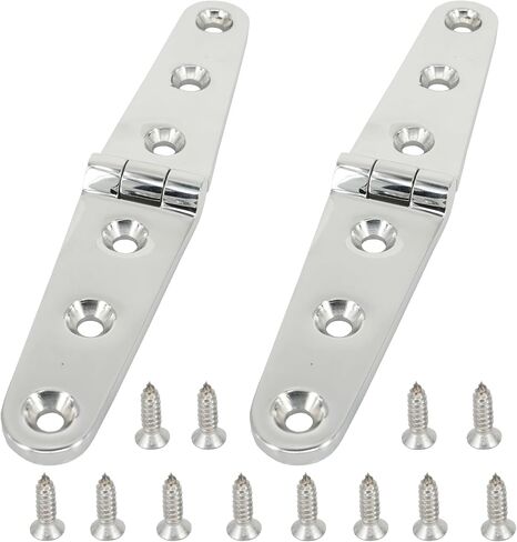 Boat Door Hatch Hinge, 304 Stainless Steel Marine Hatch Hinge Casting Hinge with Screws for Boat,Yachts, RVs, cabinets, etc., 1.6 inch × 3 inch 2 Pack in Saudi Arabia