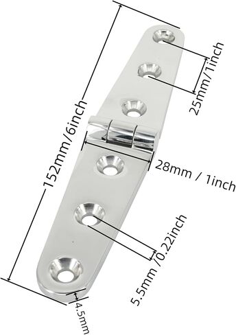 Boat Door Hatch Hinge, 304 Stainless Steel Marine Hatch Hinge Casting Hinge with Screws for Boat,Yachts, RVs, cabinets, etc., 1.6 inch × 3 inch 2 Pack in Saudi Arabia