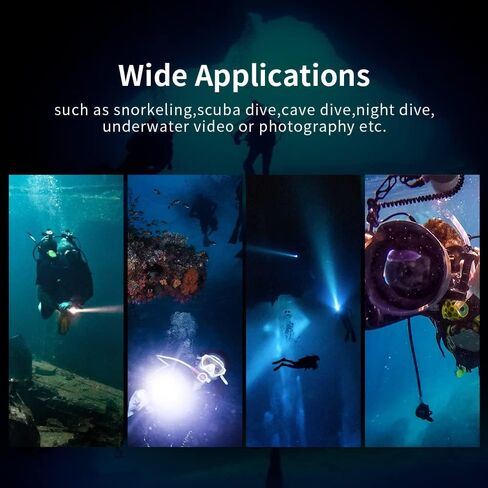 XTAR D30 1600 Lumens Scuba Diving Video Light، مصباح LED متعدد الألوان تحت الماء مع شعاع زاوية واسعة 130 درجة، ضوء التصوير الفوتوغرافي للغوص تحت الماء 100 متر (بدون بطارية) in Saudi Arabia