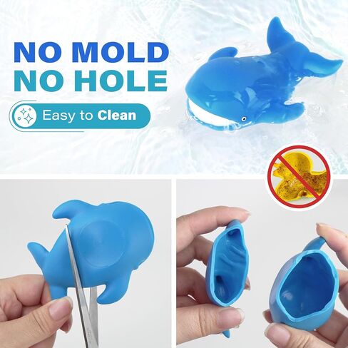 LotFancy Bath Toys for Kids Ages 1-3, Mold Free Baby Bath Toys for Toddlers 2-4, 8PCS No Holes Ocean Sea Animal Bathtub Toys, Soft Bath Tub Toys in Kuwait
