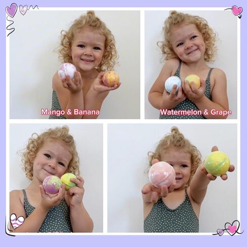 24 Piece Mermaid Bath Bombs for Kids, Advent Calendar 2024 Kids Bath Bombs, Christmas Bath Bombswith Mermaid Themed Jewelrys Inside, Christmas Gifts for Kids in Kuwait