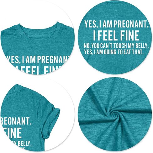 Pregnancy Announcement Shirts Women I'm Pregant T-Shirt Pregnant Mom T Shirt Funny Maternity Letter Print Tees in Saudi Arabia