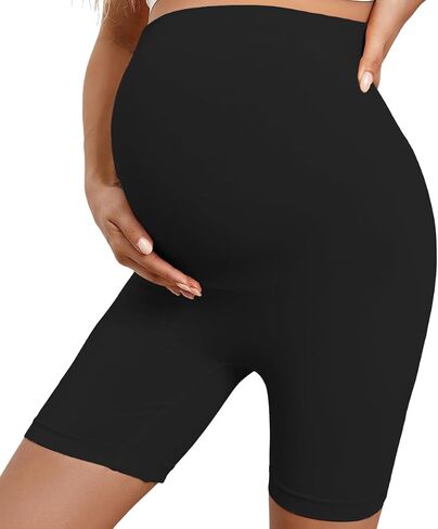 Women's Maternity Shapewear Seamless Pregnancy Underwear Belly Support High Waist Mid-Thigh Shorts in Saudi Arabia