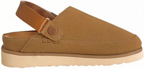 Womens Clog Platform Mules Clogs with Back Strap Women Suede Slipper Fall Shoes in Saudi Arabia
