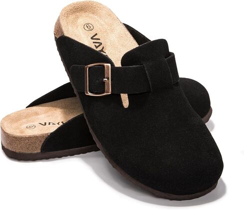 Suede Clogs Potato Shoes Cork Footbed Sandals Comfort Mules with Arch Support Slip On Slippers in Saudi Arabia