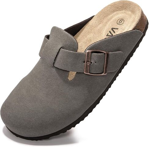 Suede Clogs Potato Shoes Cork Footbed Sandals Comfort Mules with Arch Support Slip On Slippers in Saudi Arabia