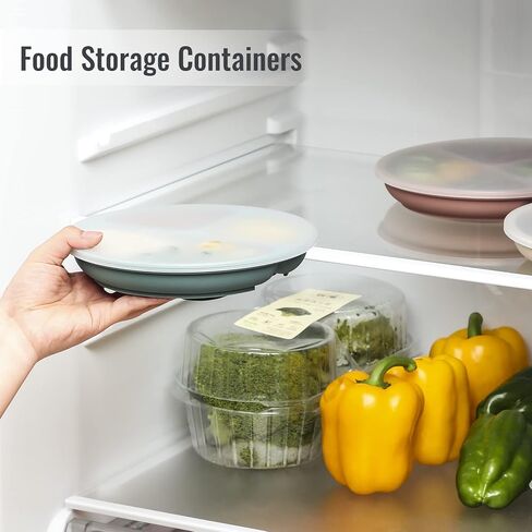 مجموعة من 3 أطباق شفط من VITEVER مع أغطية وأواني للأطفال الرضع والصغار، 100% سيليكون صالح للطعام، تصميم مقسم، آمن للاستخدام في الميكروويف وغسالة الأطباق in Kuwait