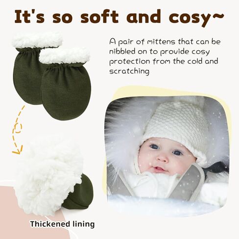 Cute Baby Mittens Newborn, No Scratch Baby Boy Mittens, Baby Girl Hat Gloves for Toddlers, Infant, Newborn in Kuwait