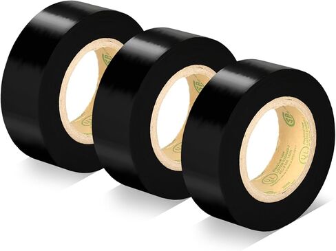 White Electrical Tape, UL Approved, Industrial Grade Electrical Tape, Multipurpose Electric Tape for Wrapping Wiring Harness, Electric Insulating, 0.7in X 33ft (3 Pack) in Kuwait