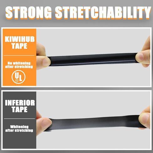 White Electrical Tape, UL Approved, Industrial Grade Electrical Tape, Multipurpose Electric Tape for Wrapping Wiring Harness, Electric Insulating, 0.7in X 33ft (3 Pack) in Kuwait