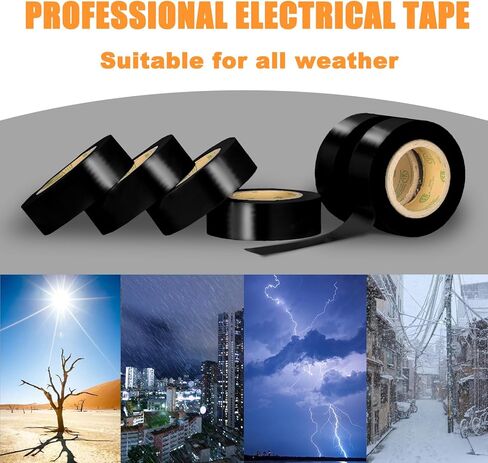 White Electrical Tape, UL Approved, Industrial Grade Electrical Tape, Multipurpose Electric Tape for Wrapping Wiring Harness, Electric Insulating, 0.7in X 33ft (3 Pack) in Kuwait