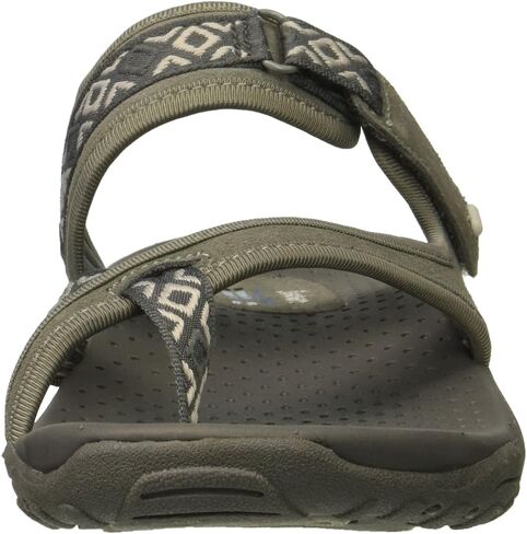 Skechers Women's Reggae Color-Full Adjustable Slide Sandal | Cushioned Footbed, Shock-Absorbing Reggae Midsole, Leather and Web Fabric Upper, Outdoor Trail Slide in Saudi Arabia