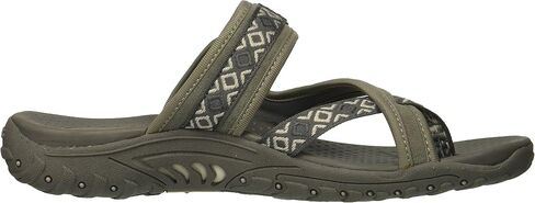 Skechers Women's Reggae Color-Full Adjustable Slide Sandal | Cushioned Footbed, Shock-Absorbing Reggae Midsole, Leather and Web Fabric Upper, Outdoor Trail Slide in Saudi Arabia