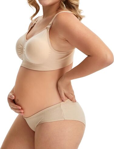 HBselect Maternity Underwear Cotton 6 Pack Pregnancy Postpartum Underwear Maternity Panties Under the Bump Bikinis in Saudi Arabia