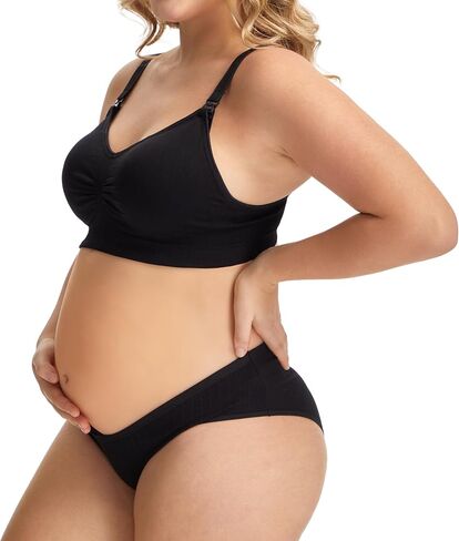 HBselect Maternity Underwear Cotton 6 Pack Pregnancy Postpartum Underwear Maternity Panties Under the Bump Bikinis in Saudi Arabia