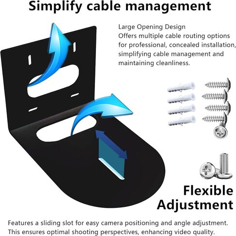 PTZ Camera Wall Mount Bracket, Universal Solid Metal Mount for All PTZ Cameras on The Market, Includes Mounting Screws, Compact Design (White) in Saudi Arabia
