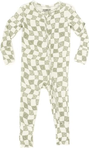 Shwally Organic Baby Bamboo Rompers with 17 Signature Prints - Infant Zipper Jumpsuits in Saudi Arabia