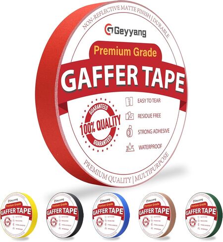 GEYYANG Blue Gaffers Tape - 0.7" x 22 Yards - Heavy Duty Gaff Tape for Cables, Photography, Filming Backdrop, Theater Stage Setup, Floor Marking, Residue Free, Non-Reflective in Saudi Arabia