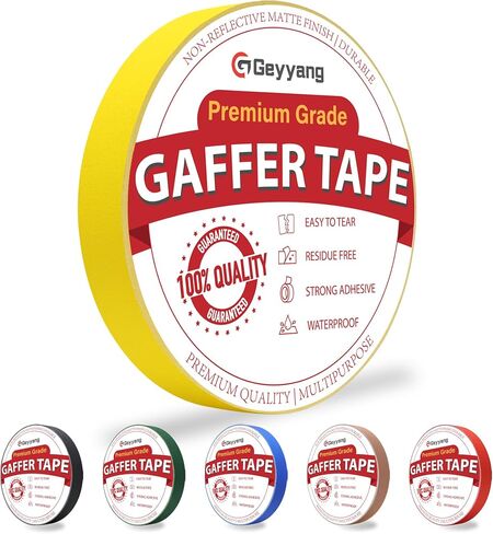 GEYYANG Blue Gaffers Tape - 0.7" x 22 Yards - Heavy Duty Gaff Tape for Cables, Photography, Filming Backdrop, Theater Stage Setup, Floor Marking, Residue Free, Non-Reflective in Saudi Arabia