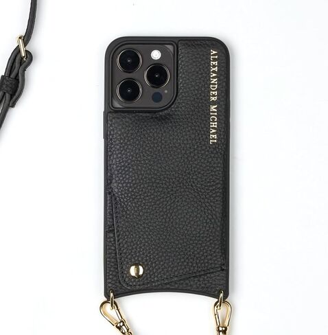 Alexander Michael for iPhone 14 Pro Max - Iconic Crossbody Phone Case and Wallet with 2 Straps in Premium Leather- Exclusive Wallet Design Features an EZ Pull-Out Card Tab (Ivory, iPhone 14 Pro Max) in Saudi Arabia