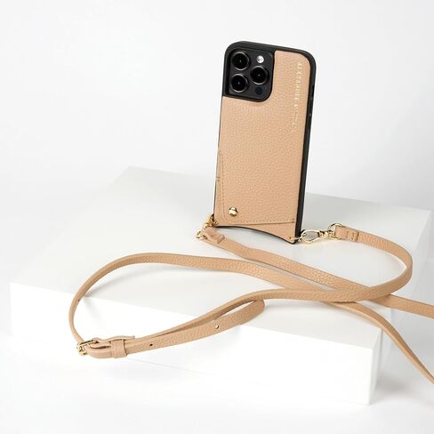Alexander Michael for iPhone 14 Pro Max - Iconic Crossbody Phone Case and Wallet with 2 Straps in Premium Leather- Exclusive Wallet Design Features an EZ Pull-Out Card Tab (Ivory, iPhone 14 Pro Max) in Saudi Arabia