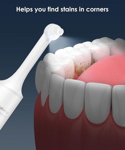 Tooth Polisher, Rechargeable Plaque Remover for Teeth Whitening and Cleaning with 4 Speed Modes, 5 Brush Heads and LED Light in Saudi Arabia