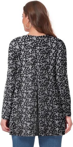 OVERWORETY Womens Plus Size T-Shirt Square Neck Puff Sleeve Loose Casual Tunic Tops in Kuwait