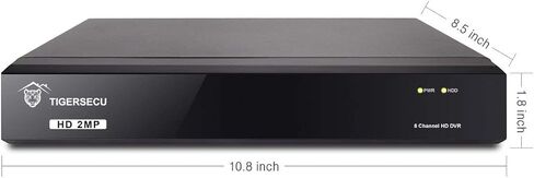 Super HD 1080P 8 Channel Surveillance DVR, 1TB Hard Drive | Hybrid 6-in-1 CCTV Recorder Compatibility for 2MP and 5MP TVI/AHD/CVI/Analog/IP Security Cameras, with RS485 PTZ Control in Saudi Arabia