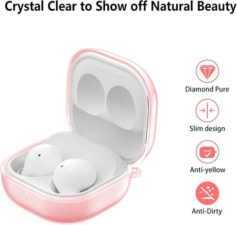 for Samsung Galaxy Buds 3 Case & Galaxy Buds 3 Pro Case Cover,Cute Cartoon Case for Samsung Wireless Earphones,Premium Silicon Case with Keychain and Cleaing Pen,Headphone Accessories-Grey in Saudi Arabia
